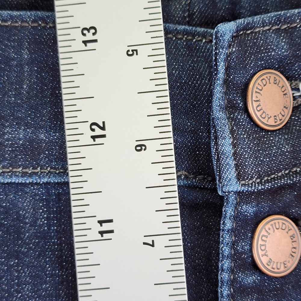 Judy Blue High Waist Skinny Fit Jeans Womens 22W Dark Wash Button Fly Casual - Picture 11 of 13